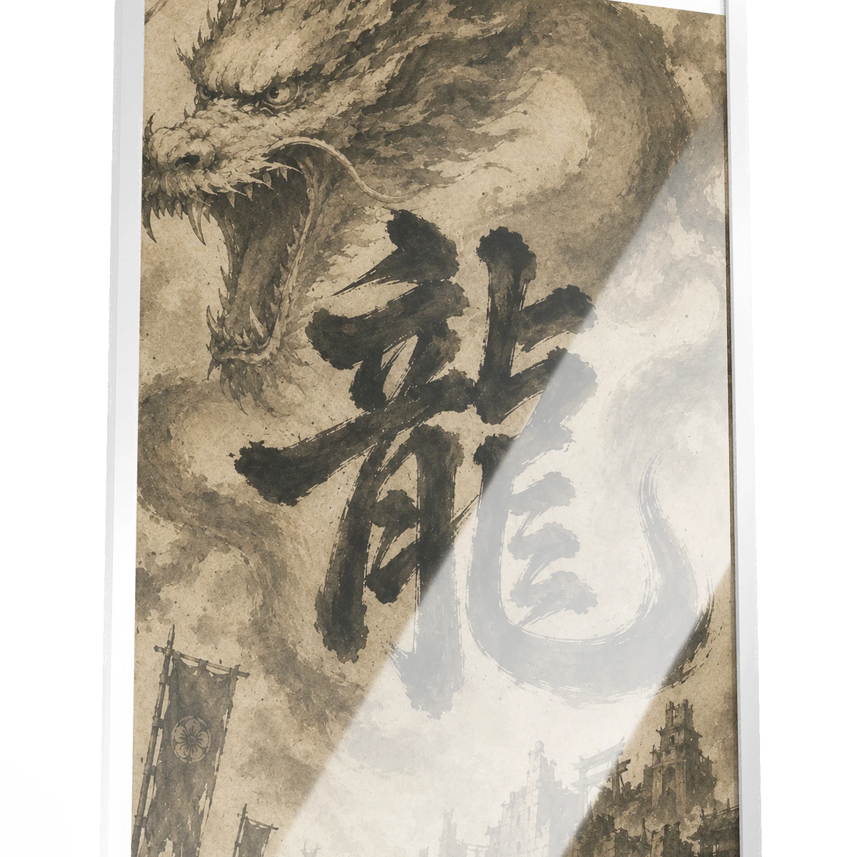 Dragon of the Fallen Castle - Framed Print