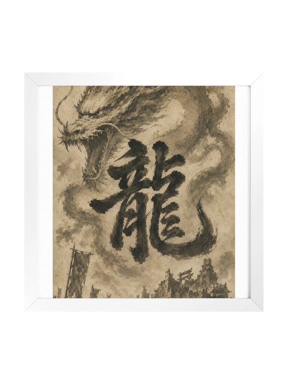 Dragon of the Fallen Castle - Framed Print