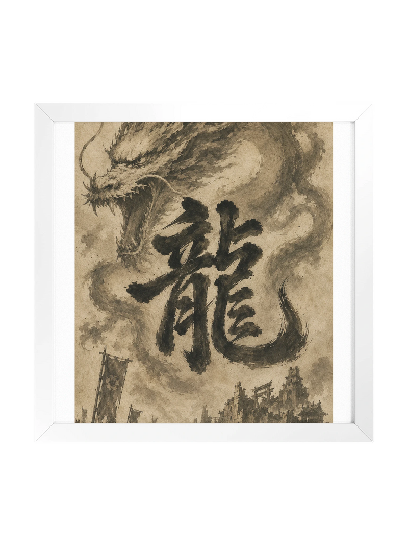 Dragon of the Fallen Castle - Framed Print