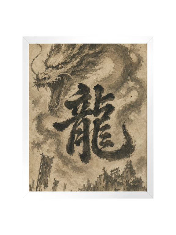 Dragon of the Fallen Castle - Framed Print