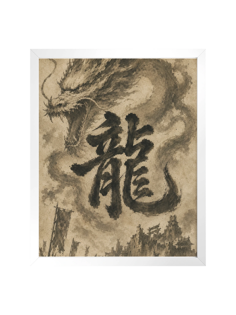 Dragon of the Fallen Castle - Framed Print