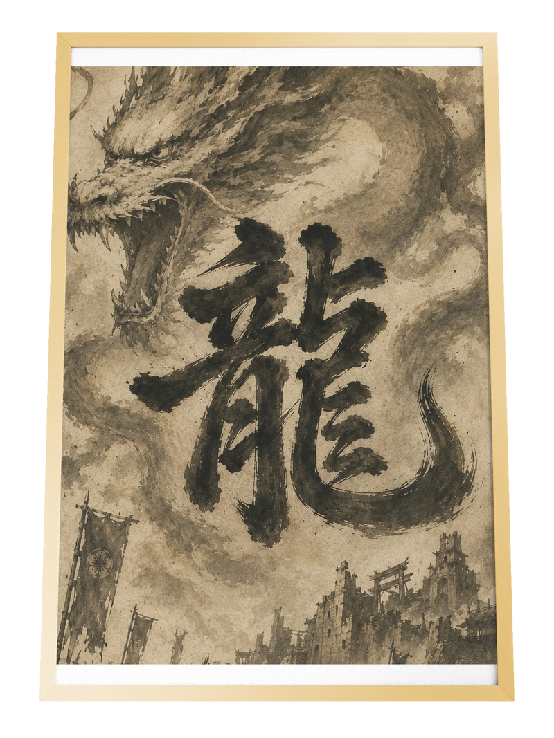 Dragon of the Fallen Castle - Framed Print