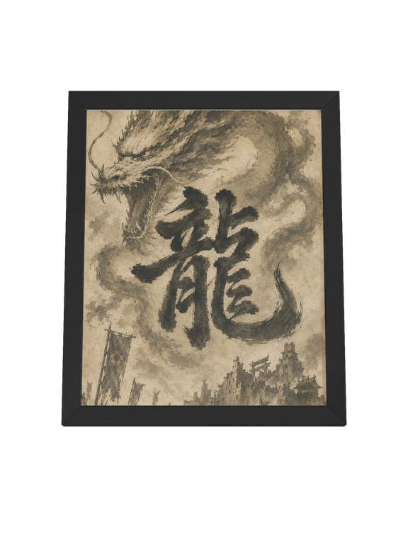 Dragon of the Fallen Castle - Framed Print