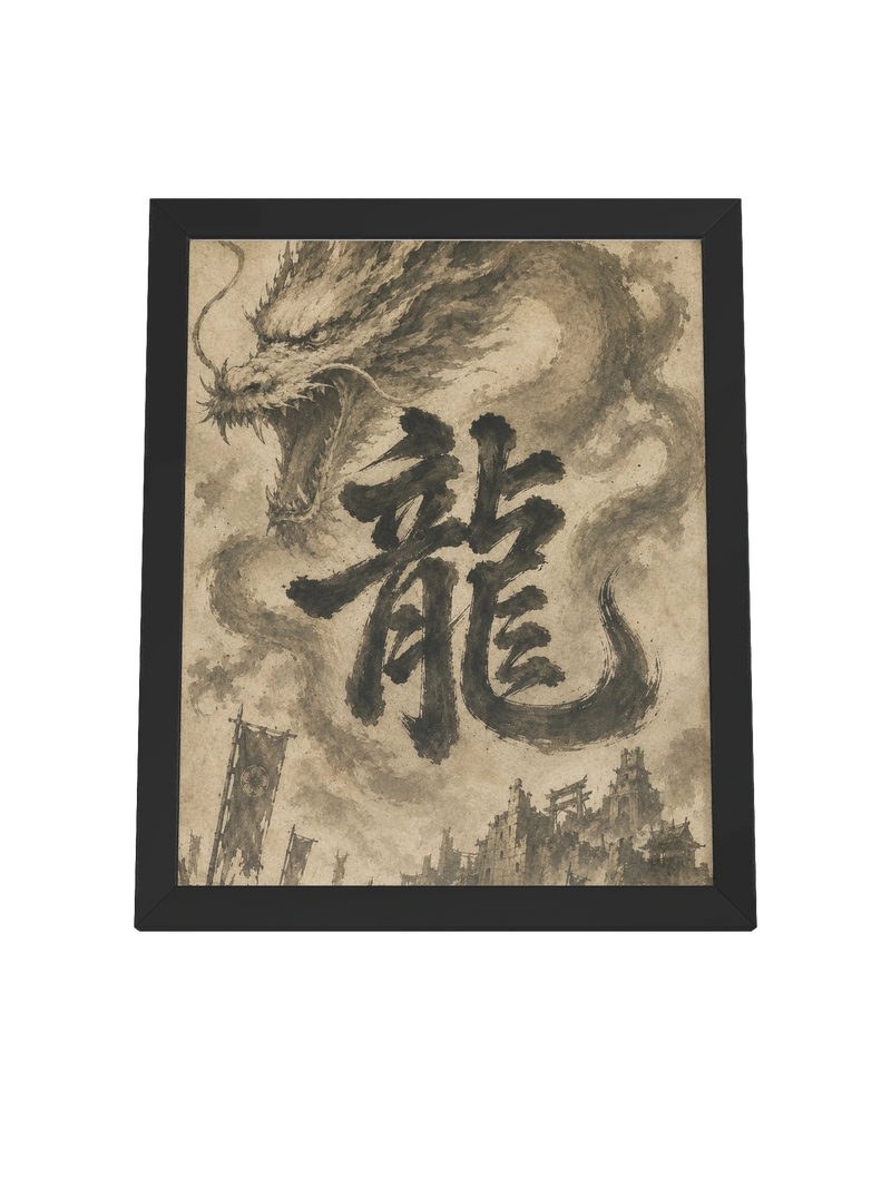 Dragon of the Fallen Castle - Framed Print