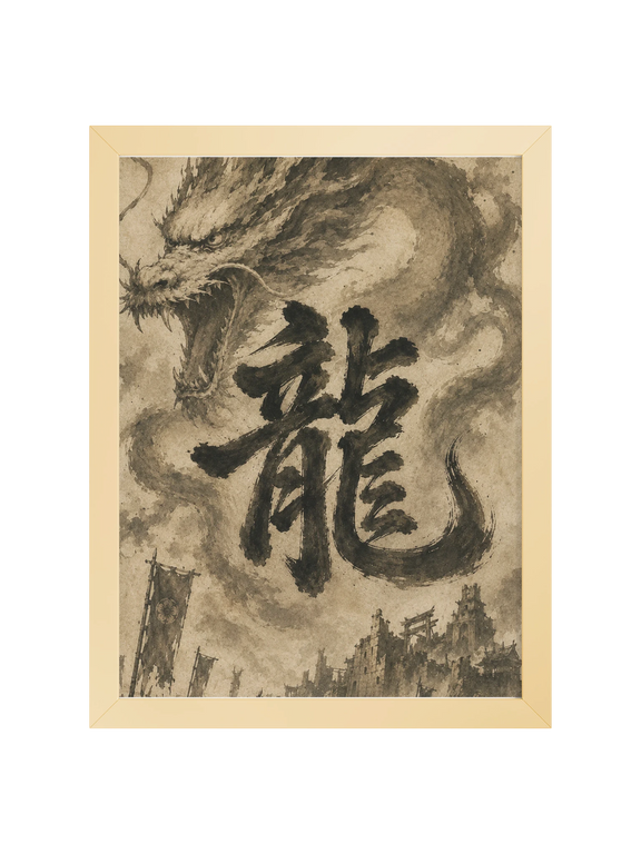 Dragon of the Fallen Castle - Framed Print