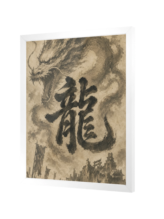 Dragon of the Fallen Castle - Framed Print