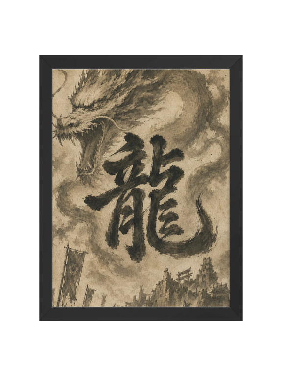 Dragon of the Fallen Castle - Framed Print