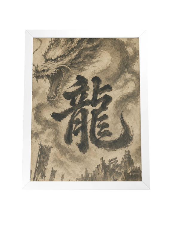 Dragon of the Fallen Castle - Framed Print
