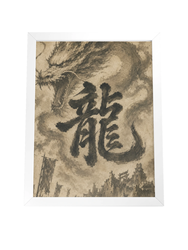 Dragon of the Fallen Castle - Framed Print