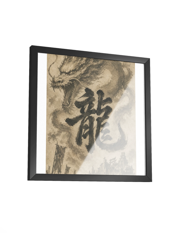Dragon of the Fallen Castle - Framed Print