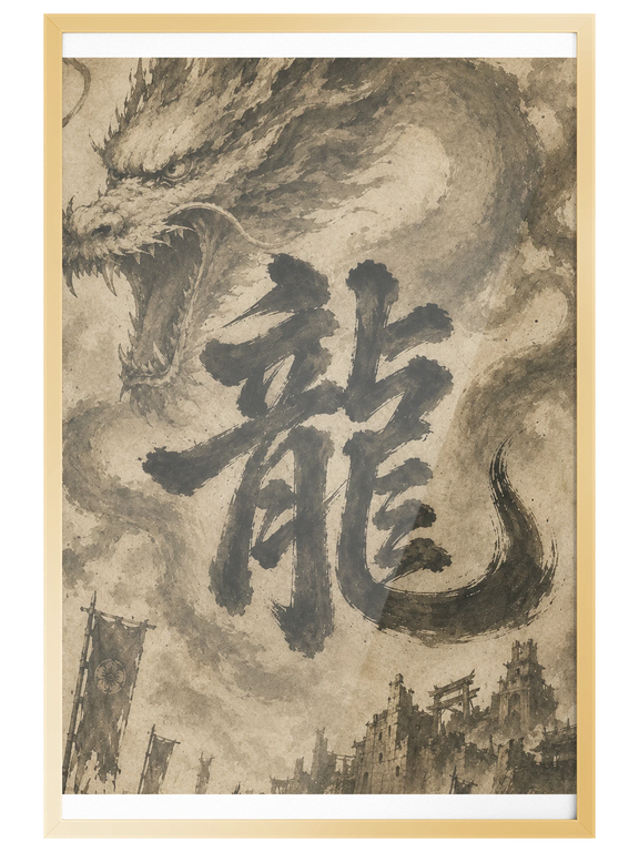 Dragon of the Fallen Castle - Framed Print