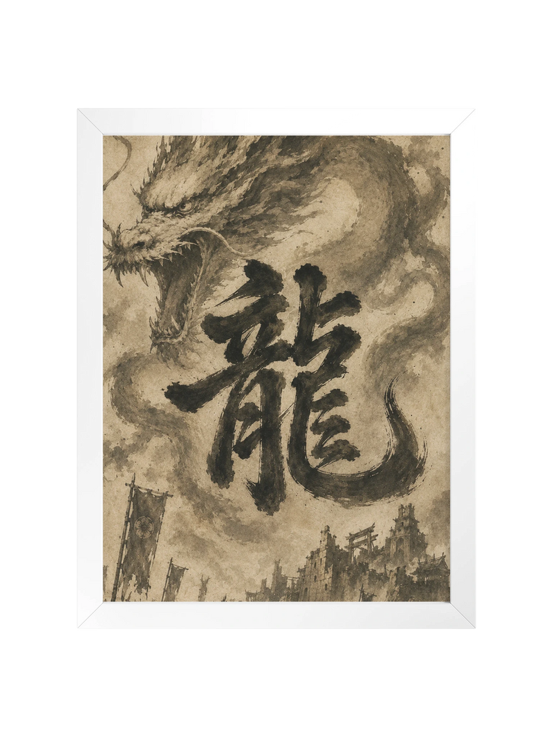 Dragon of the Fallen Castle - Framed Print