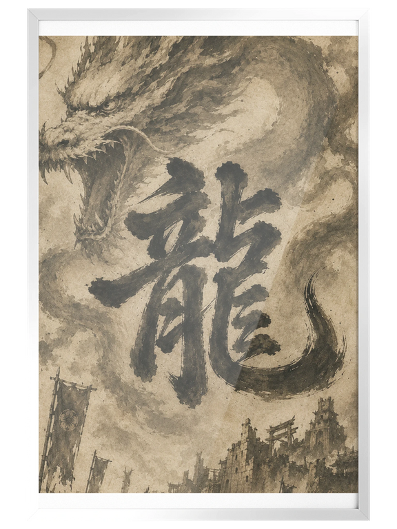 Dragon of the Fallen Castle - Framed Print