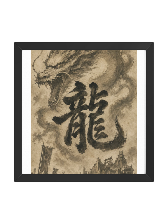 Dragon of the Fallen Castle - Framed Print