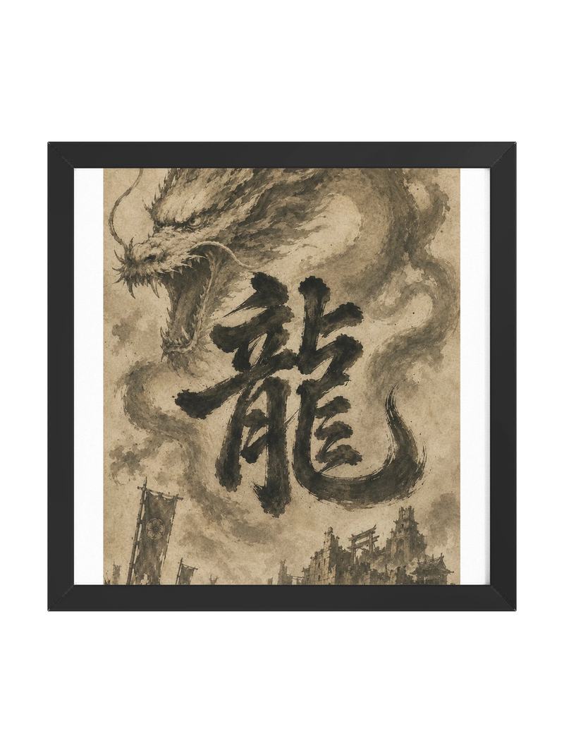 Dragon of the Fallen Castle - Framed Print