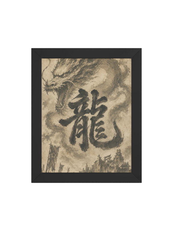 Dragon of the Fallen Castle - Framed Print
