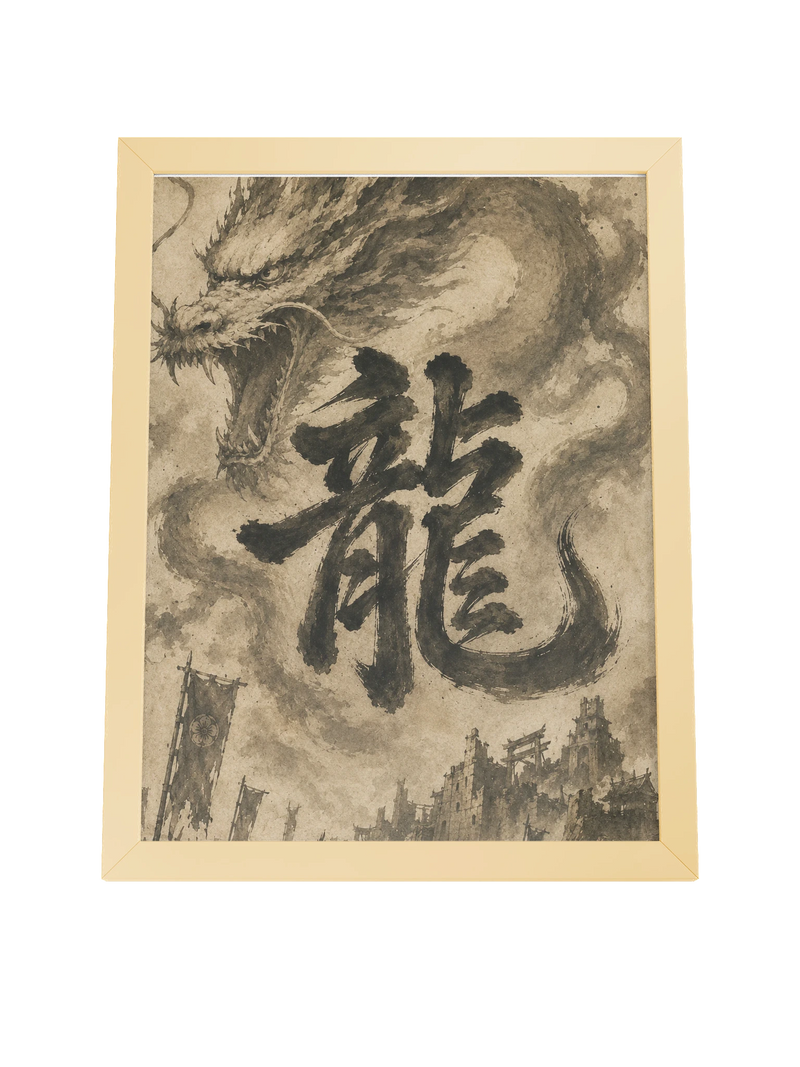 Dragon of the Fallen Castle - Framed Print
