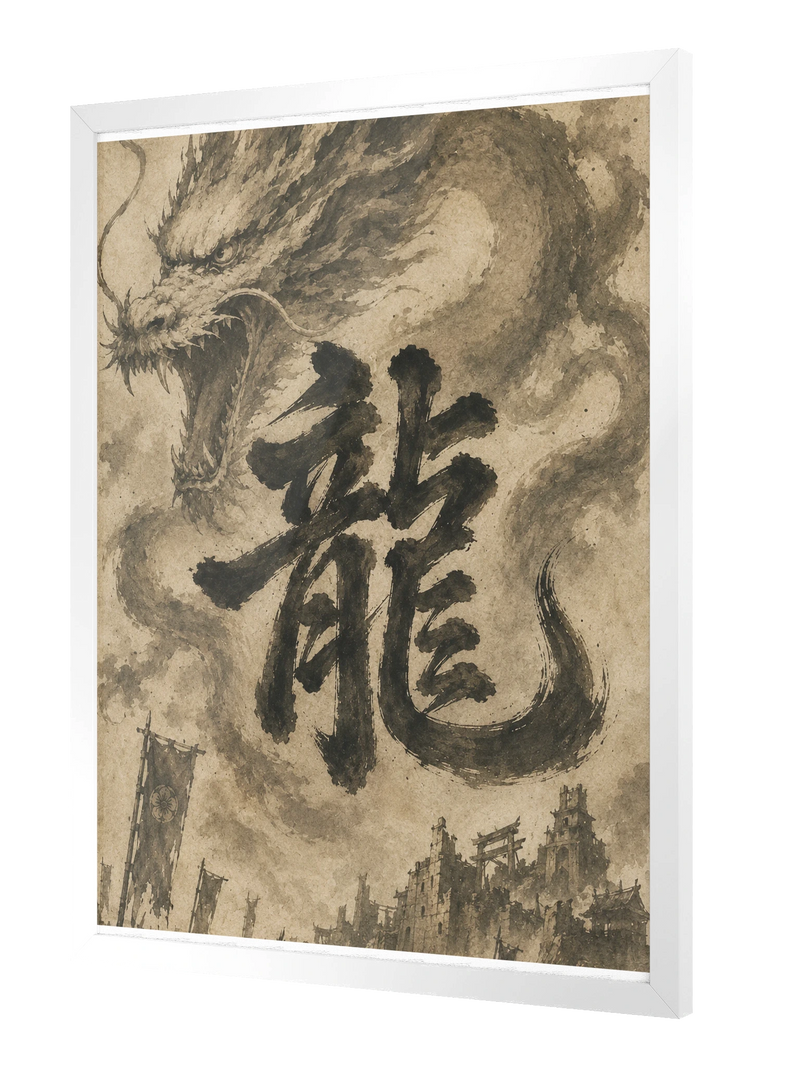 Dragon of the Fallen Castle - Framed Print