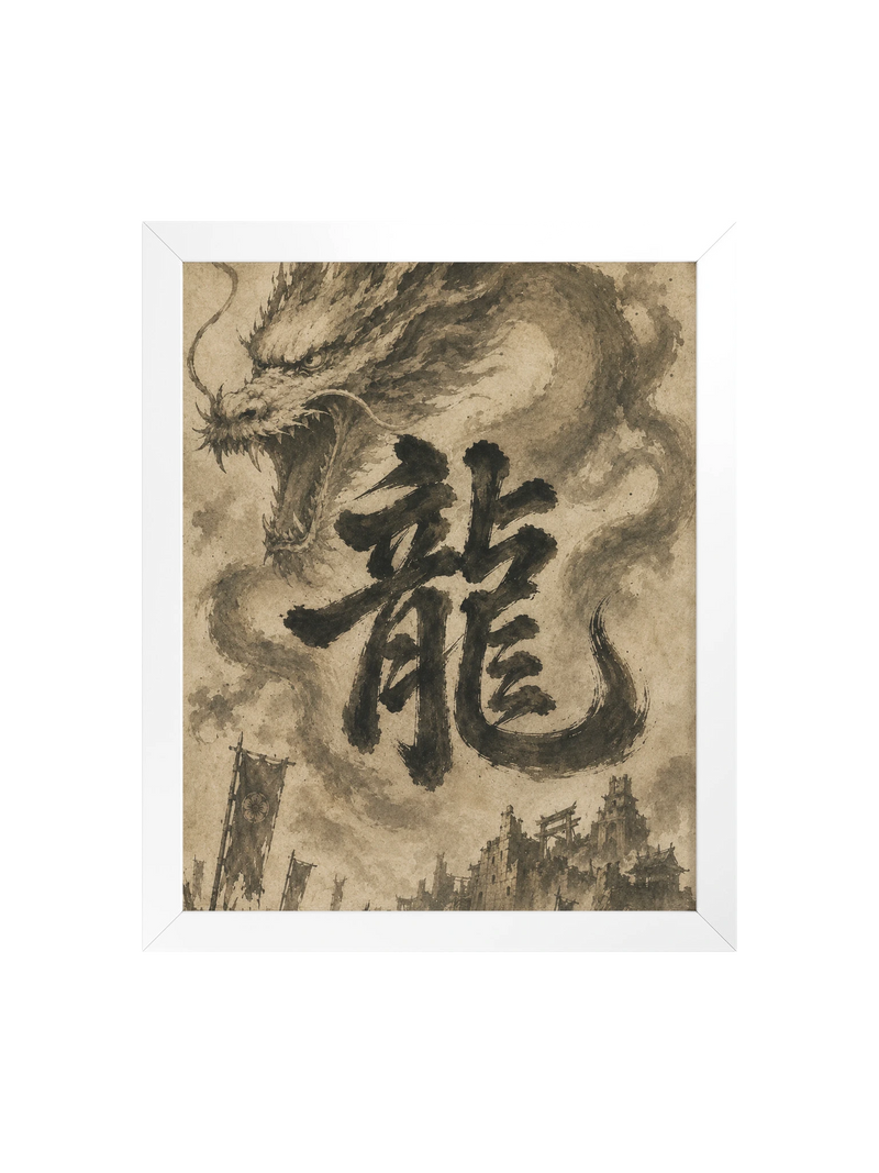 Dragon of the Fallen Castle - Framed Print