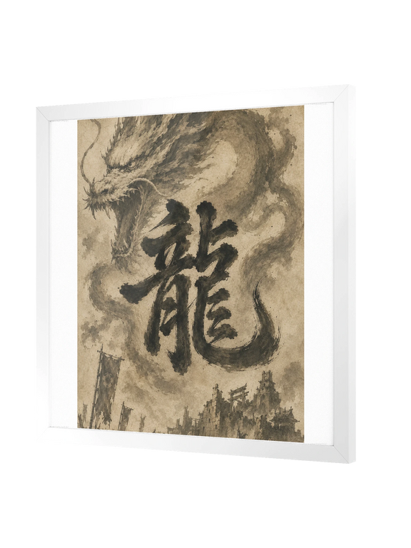 Dragon of the Fallen Castle - Framed Print