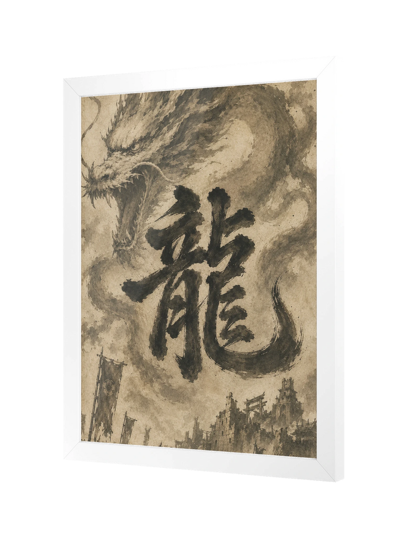 Dragon of the Fallen Castle - Framed Print