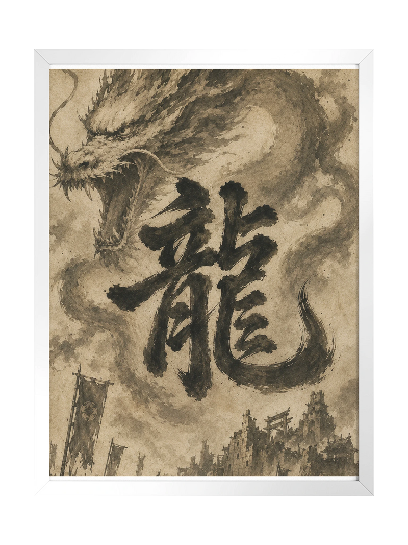 Dragon of the Fallen Castle - Framed Print