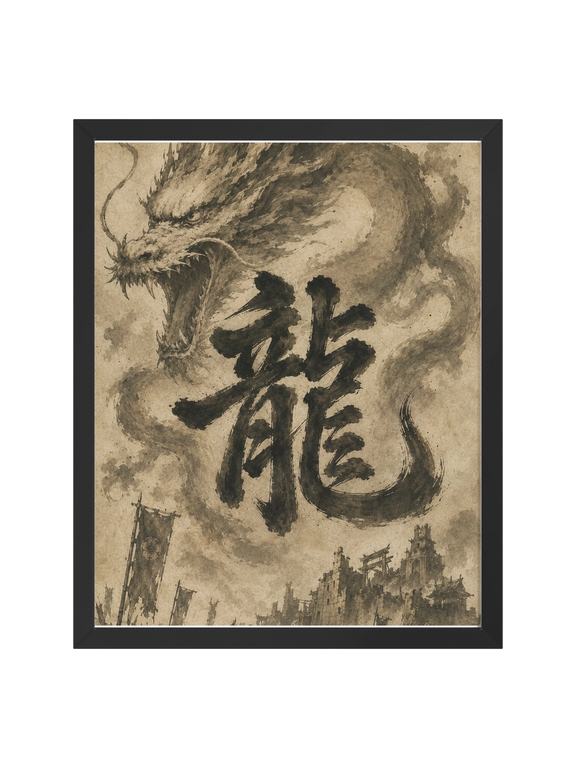 Dragon of the Fallen Castle - Framed Print
