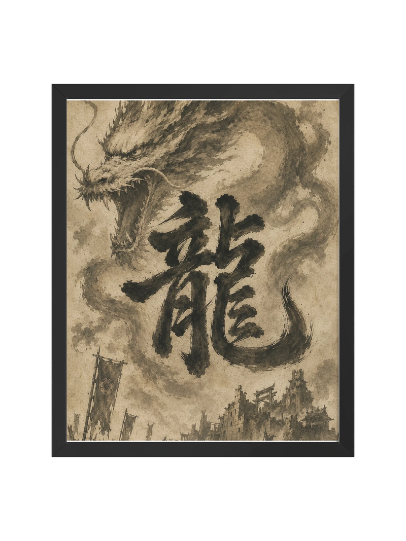 Dragon of the Fallen Castle - Framed Print