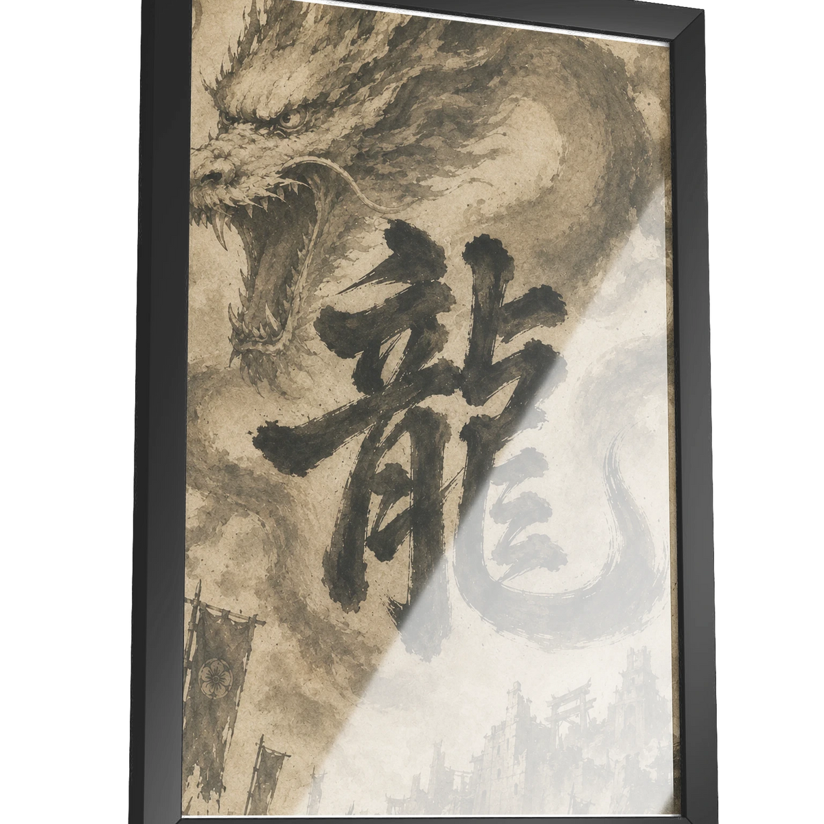 Dragon of the Fallen Castle - Framed Print