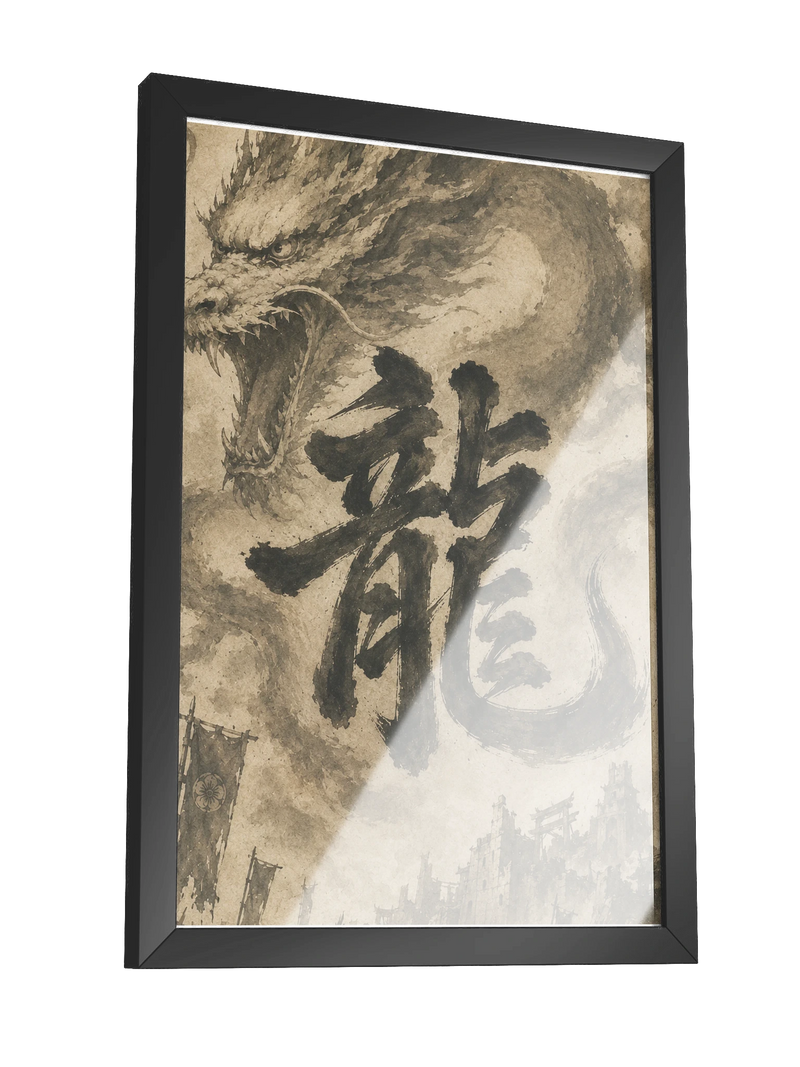 Dragon of the Fallen Castle - Framed Print