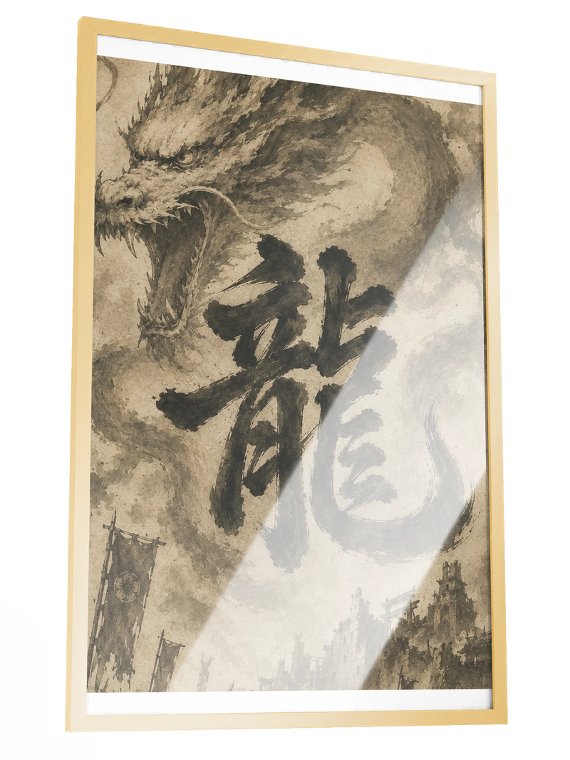 Dragon of the Fallen Castle - Framed Print