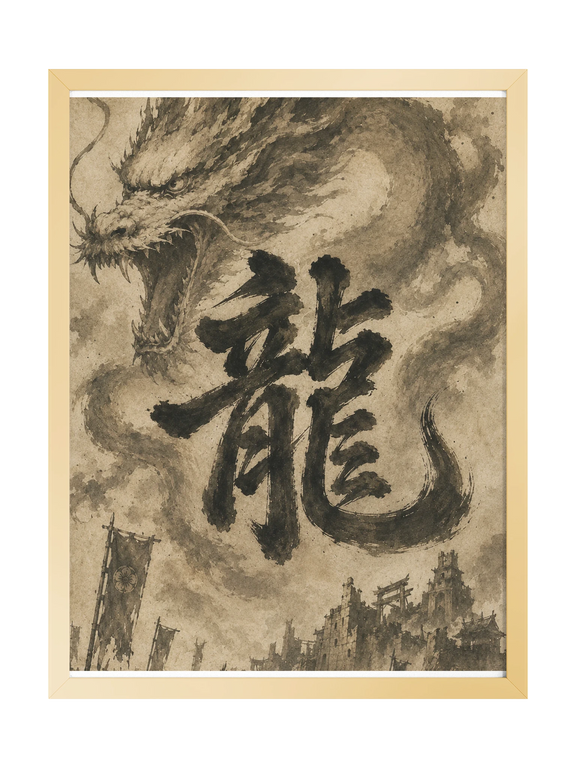 Dragon of the Fallen Castle - Framed Print