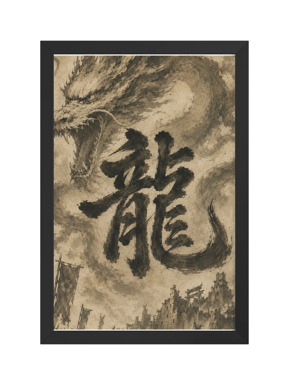 Dragon of the Fallen Castle - Framed Print