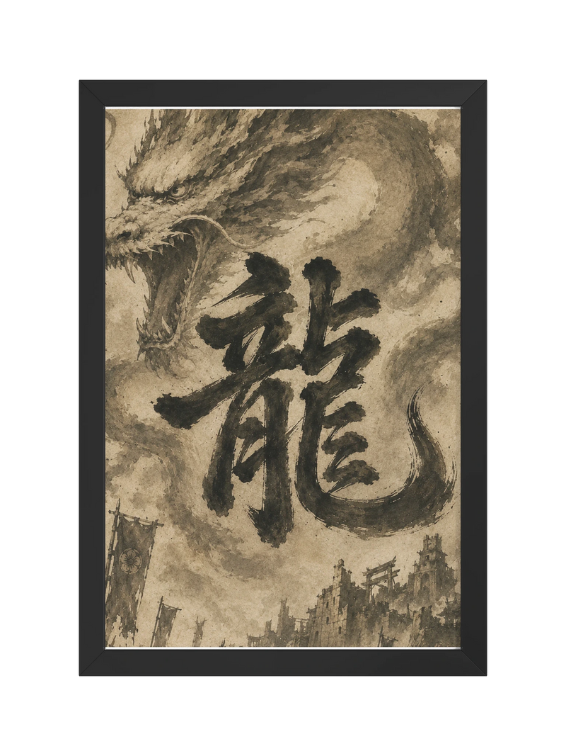 Dragon of the Fallen Castle - Framed Print