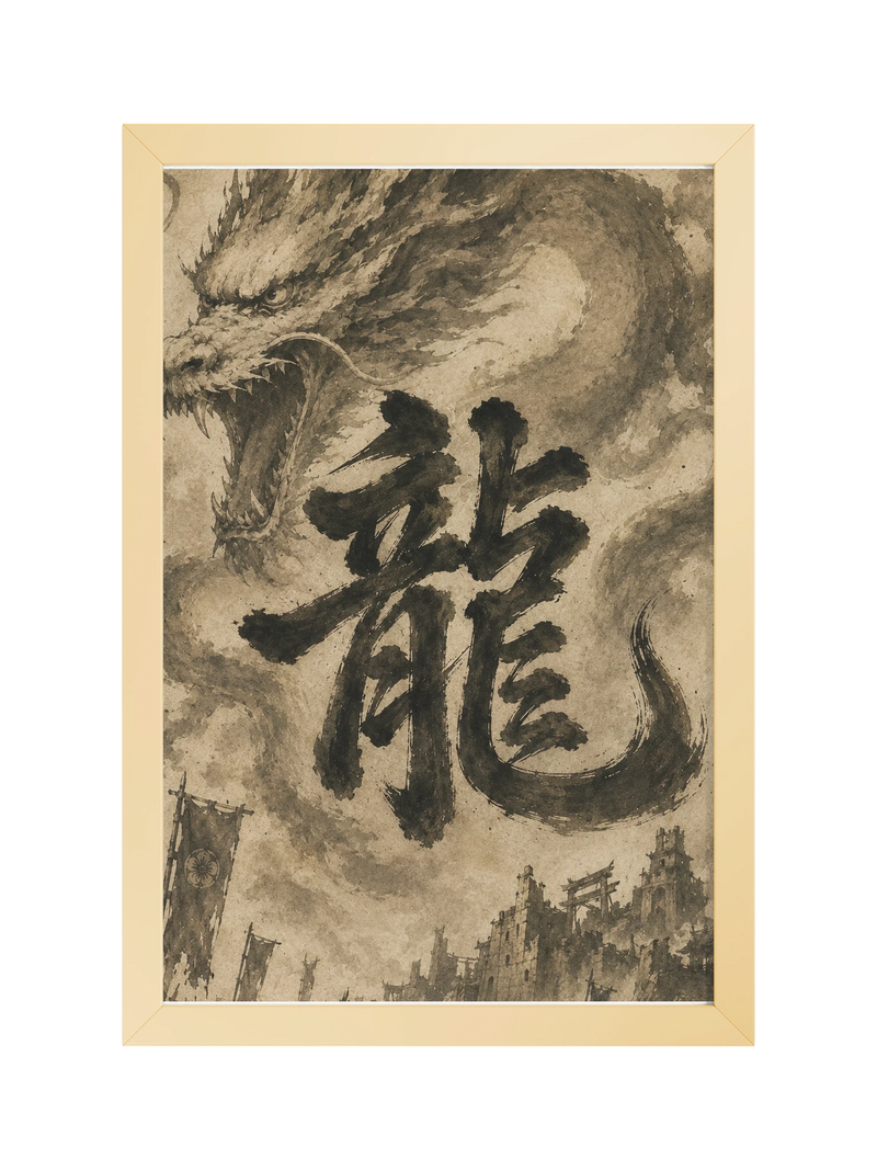 Dragon of the Fallen Castle - Framed Print