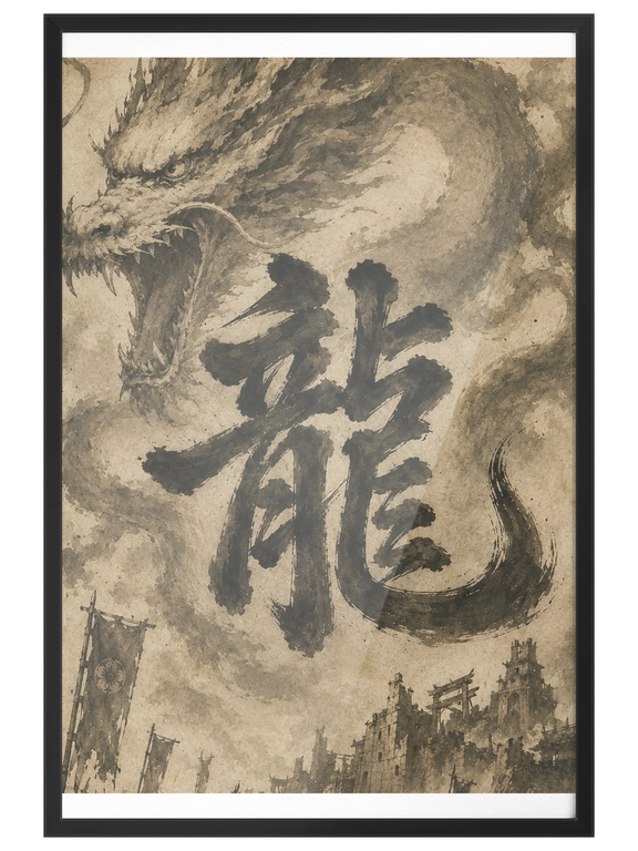 Dragon of the Fallen Castle - Framed Print