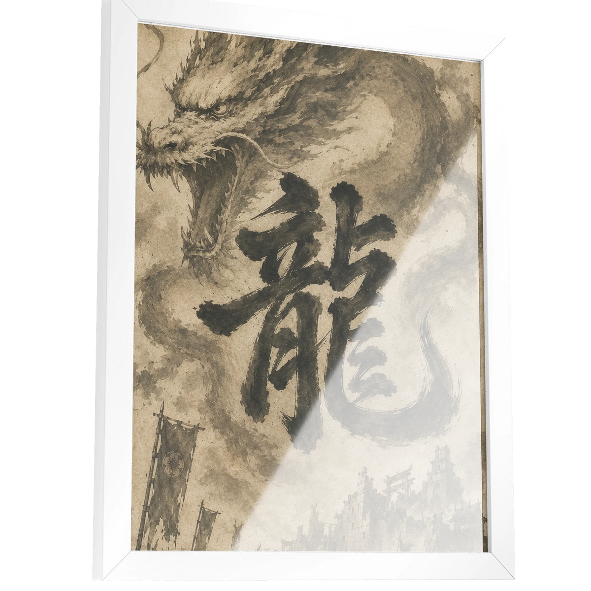 Dragon of the Fallen Castle - Framed Print