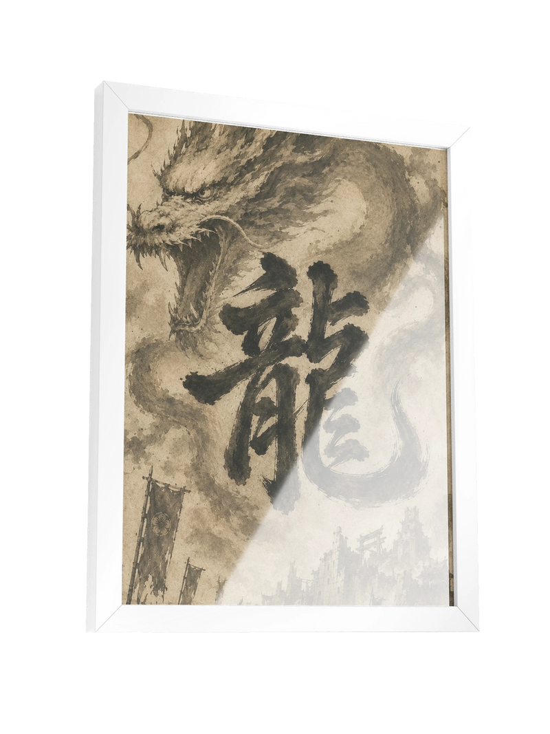 Dragon of the Fallen Castle - Framed Print