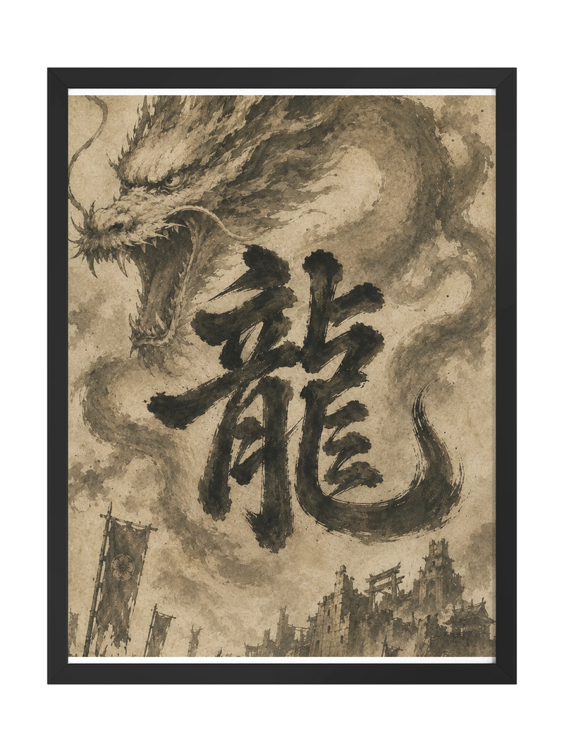 Dragon of the Fallen Castle - Framed Print