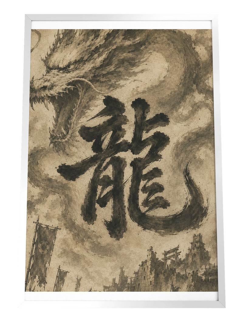 Dragon of the Fallen Castle - Framed Print