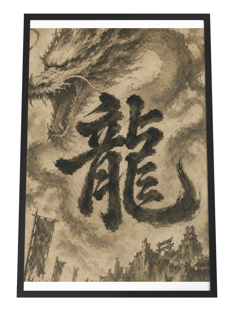 Dragon of the Fallen Castle - Framed Print