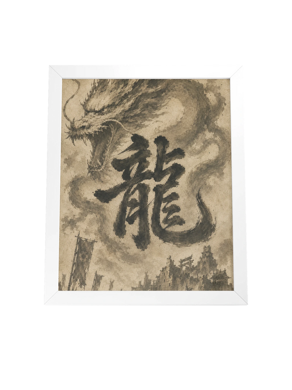Dragon of the Fallen Castle - Framed Print