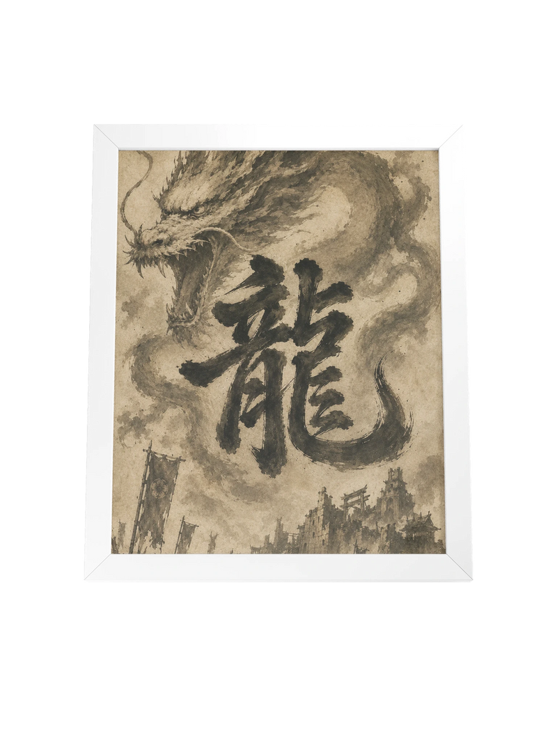 Dragon of the Fallen Castle - Framed Print