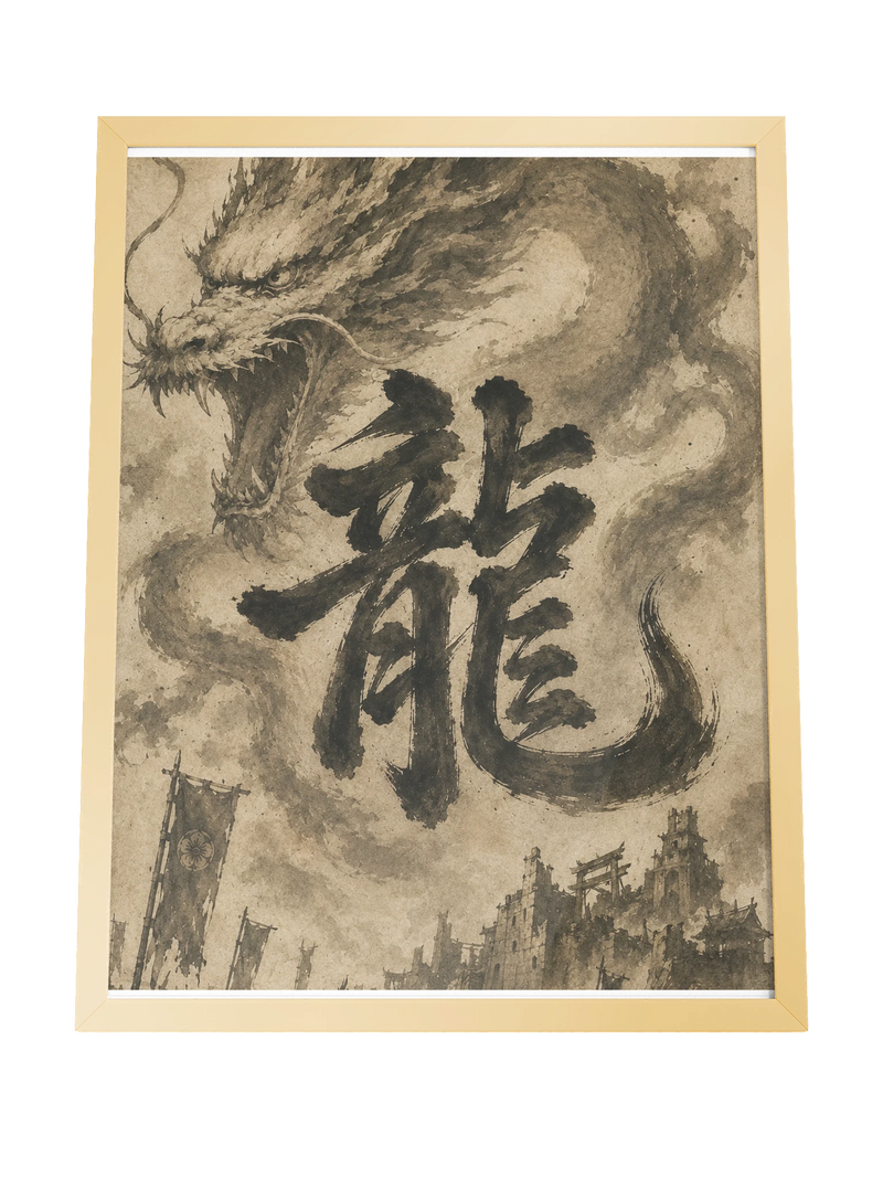 Dragon of the Fallen Castle - Framed Print