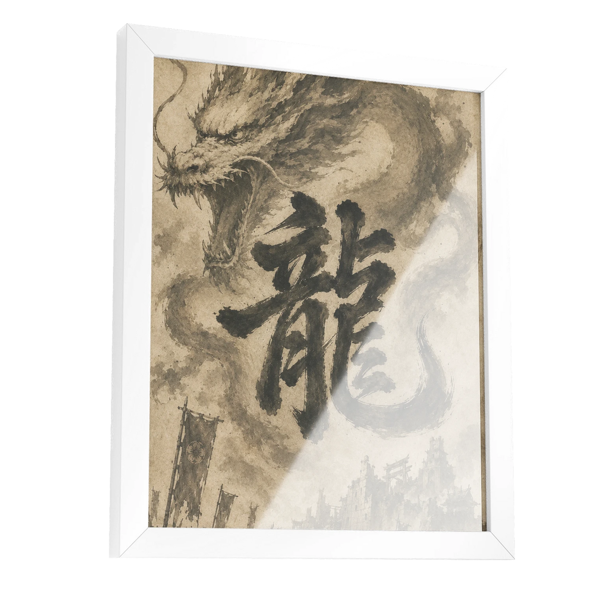 Dragon of the Fallen Castle - Framed Print