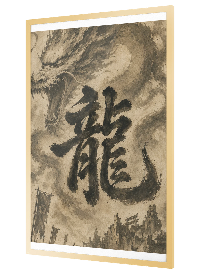 Dragon of the Fallen Castle - Framed Print