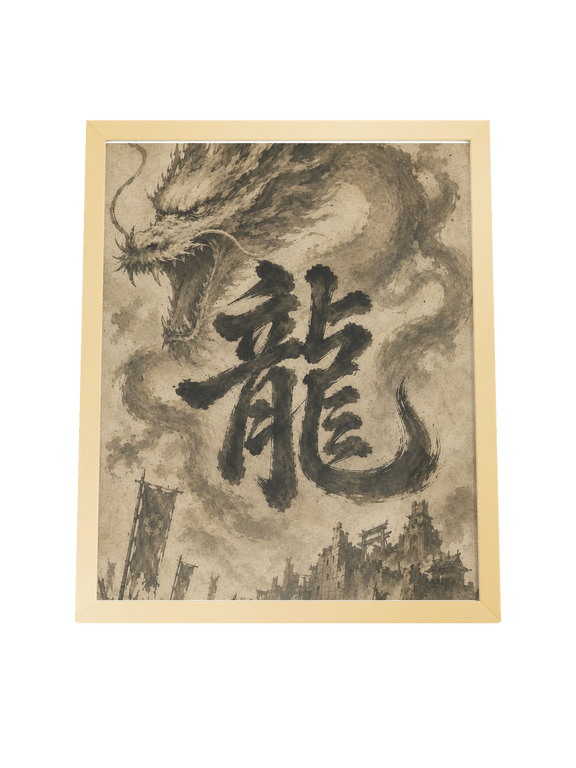 Dragon of the Fallen Castle - Framed Print