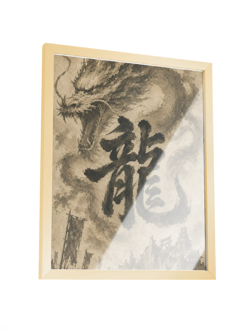 Dragon of the Fallen Castle - Framed Print