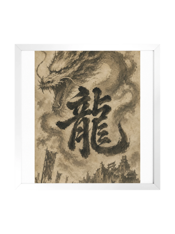 Dragon of the Fallen Castle - Framed Print
