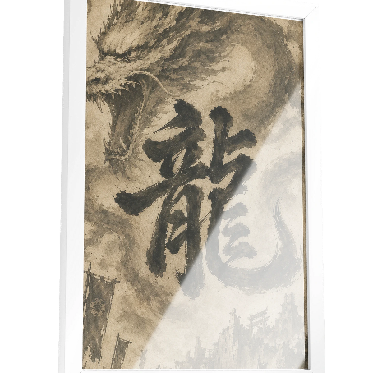 Dragon of the Fallen Castle - Framed Print